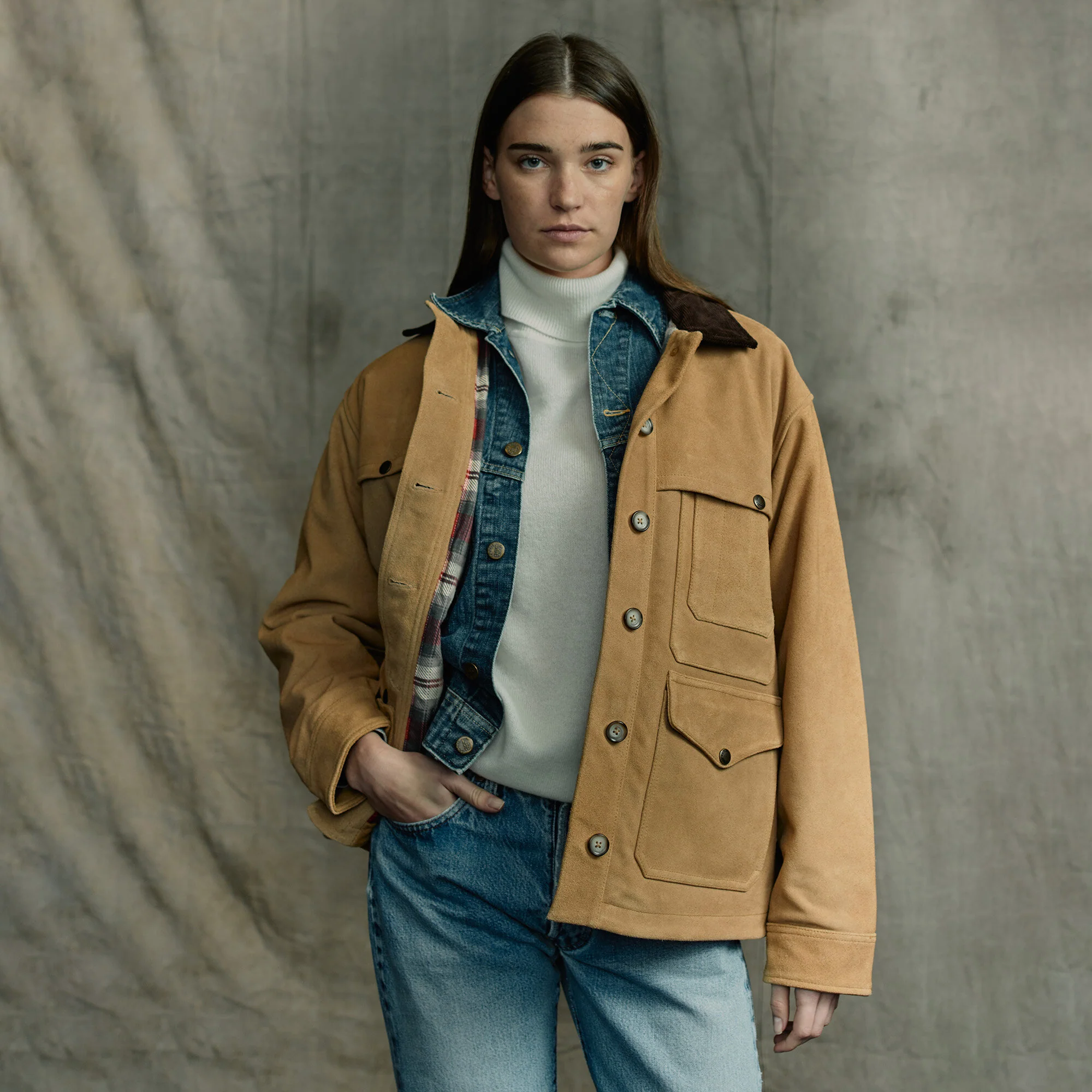 WOMEN’S SUEDE LEATHER CRUISER JACKET - Image 6